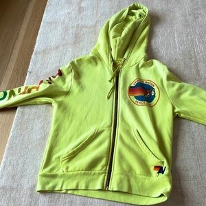 Yellow Aviator Nation sweatshirt lightly worn